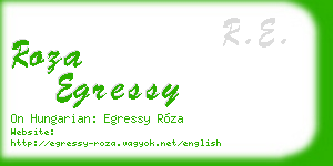 roza egressy business card