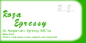 roza egressy business card